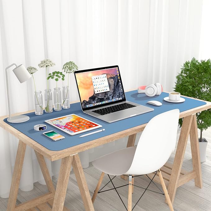 Hsurbtra Desk Pad, 35.5" x 17" PU Leather Desk Mat, XXL Extended Mouse Pad - Image 7