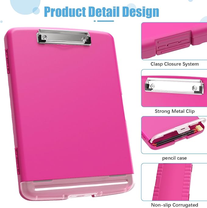 Hongri Clipboard with Storage with Pen Holder, Folder Nursing Clip Board 8.5 x - Image 2