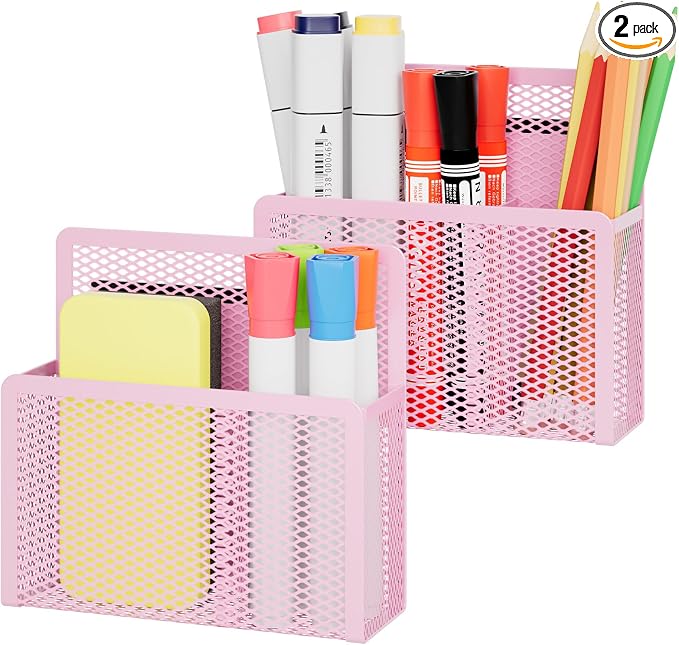 Marbrasse Magnetic Dry Erase Marker Holder, Mesh Pen Holder by Marbrasse
