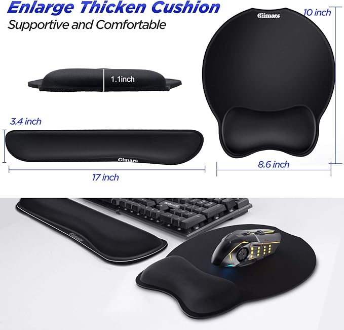Gimars Upgrade Enlarge Superfine Fibre Soft Smooth Gel Ergonomic Mouse Pad - Image 7