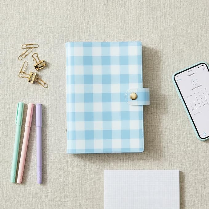 Pearhead Blue Gingham 5x7 Binder Journal - Image 9