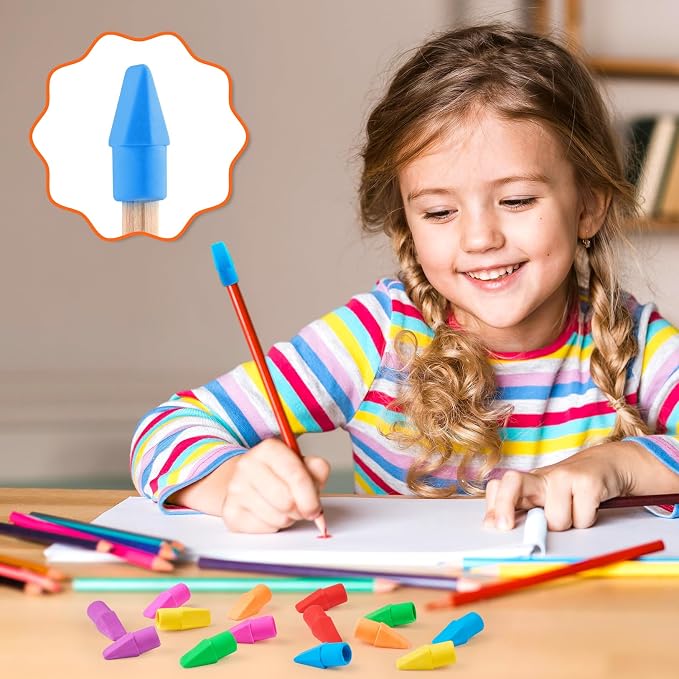Sooez Pencil Top Erasers, 120 Pack Latex-Free Eraser Caps - Image 7