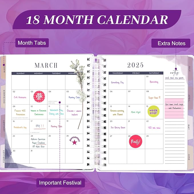 Planner 2026-2027, 18 Months Large Academic Daily Weekly Monthly Organizer | - Image 5