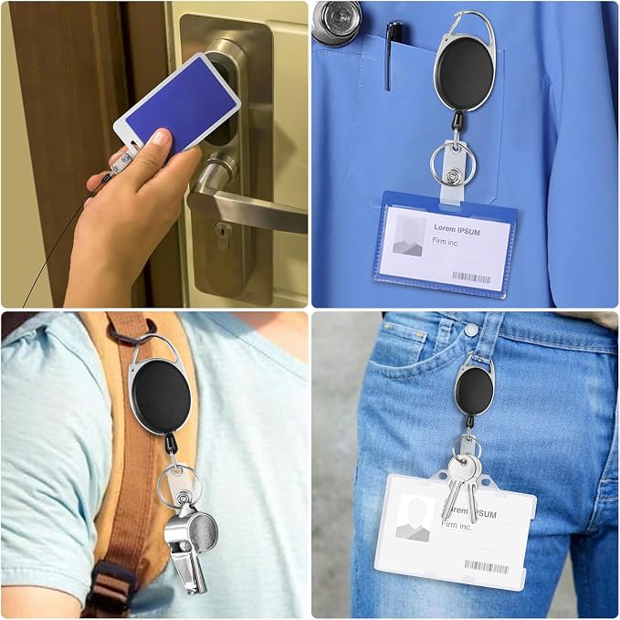 50 Pack Retractable Badge Holder - Image 2