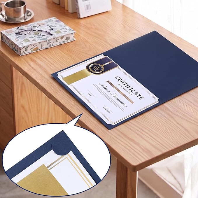 150 Packs Certificate Covers, 250gsm Navy Blue Diploma Holders - Image 5