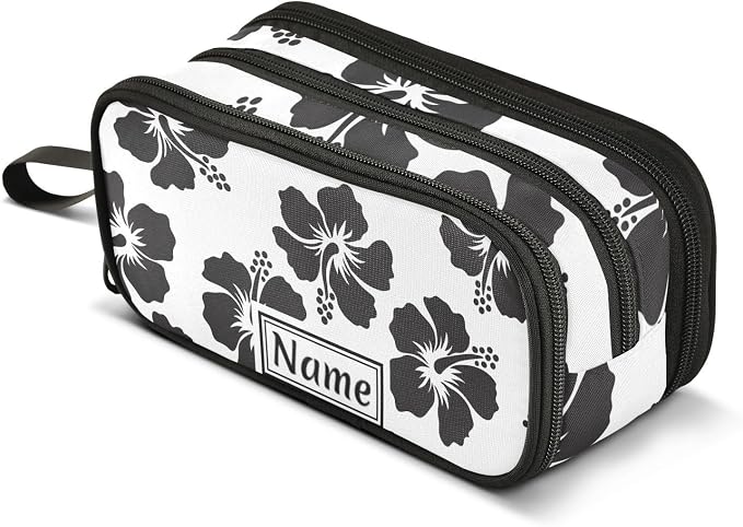 BOENLE Custom Tropical Hawaiian Hibiscus Flowers Pencil Case Box Boys Girls by BOENLE-WELCOMEYOURCOMING