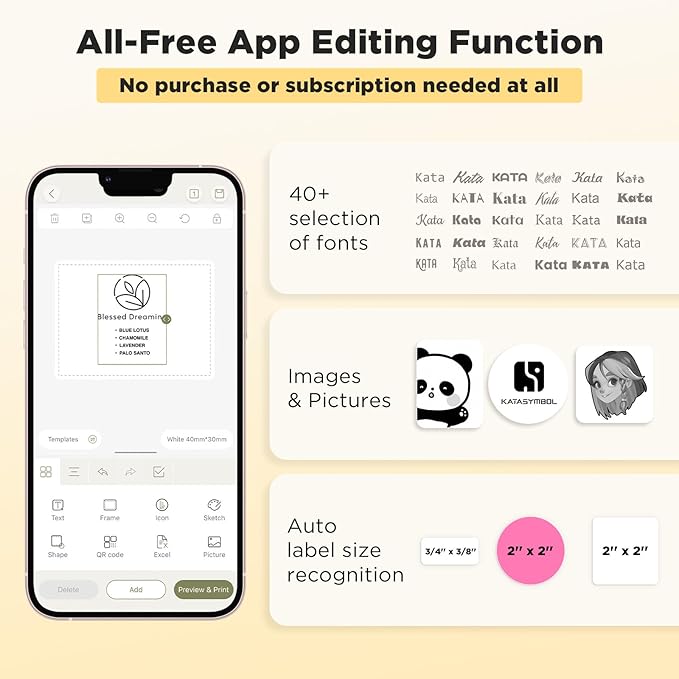 SUPVAN T50M Pro Bluetooth Label Maker Machine with 3 Tapes, Wide Waterproof Label, Versatile App with 40 Fonts and 450+ Icons, Inkless Labeler for Home, Kitchen, School, Office Organization, Black-DeskLoop Office