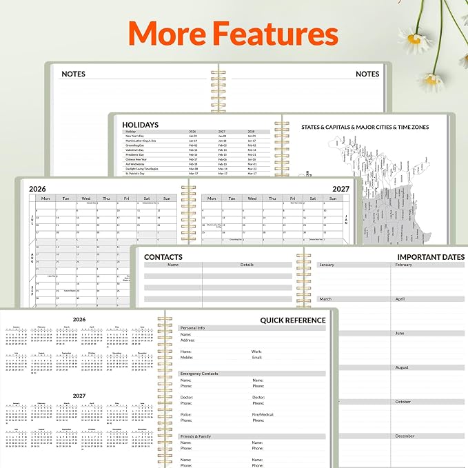 SUNEE Academic Planner 2026-2027 – Weekly & Monthly Planner, July 2026 to June - Image 4