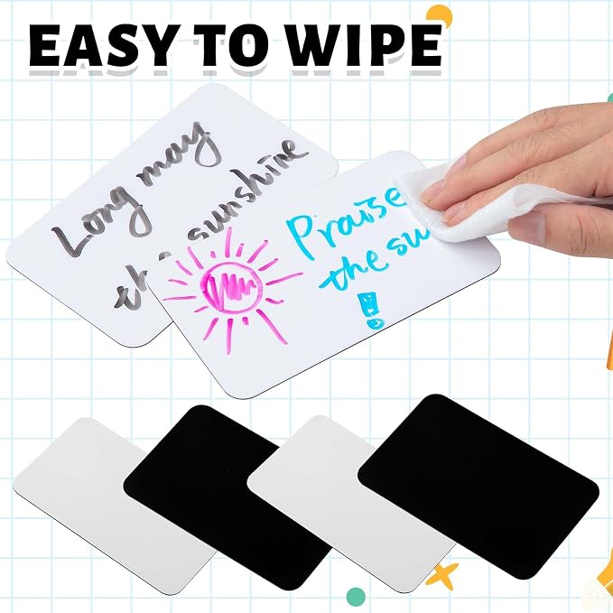 Tenceur 120 Pcs 3 x 5 Inch Dry Erase Magnetic Labels Dry Erase Magnets Board - Image 5
