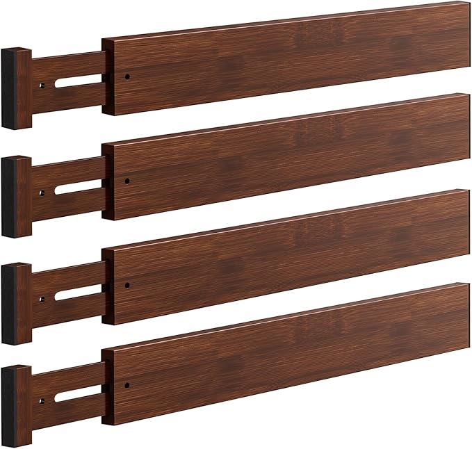 DUCOO 4 PCS Drawer Divider, 2.3" High Expandable Separators by Unknown