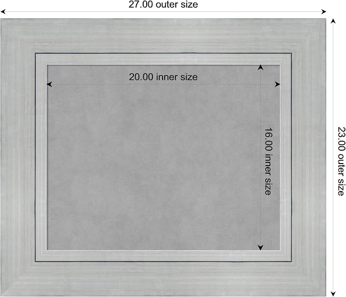 Amanti Art Silver Framed Magnetic Board 23x27 Small Vision Board - Image 4