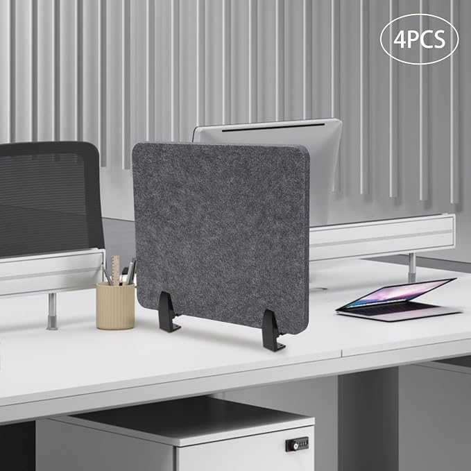 ReFocus Raw Clamp-On Acoustic Desk Divider Mounted Privacy Panel Set – Reduce - Image 5