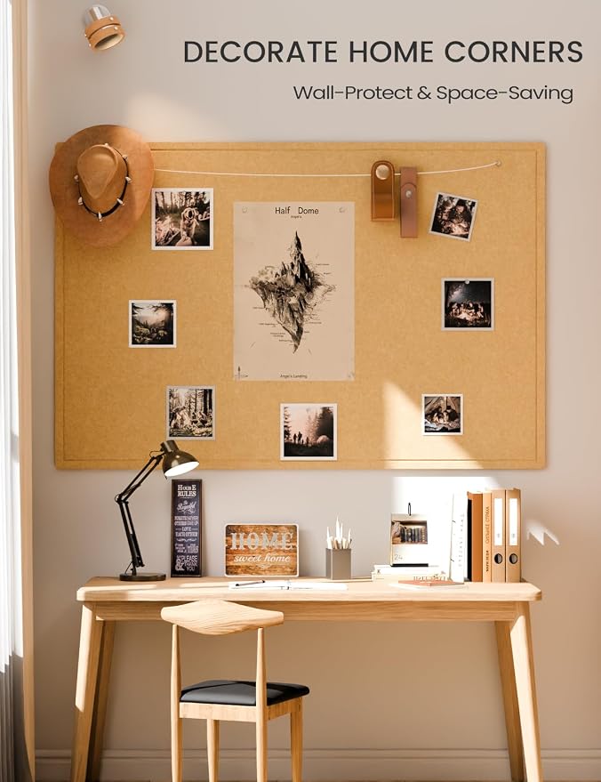 Fluxynara Large Bulletin Board, 70.8" x 47.2" Cork Board Alternative - Image 4