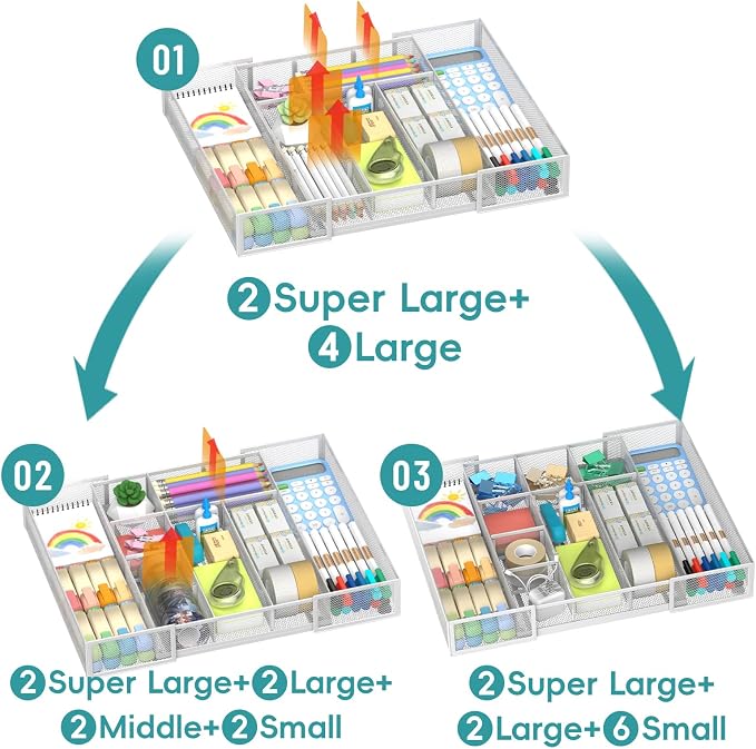 Expandable Desk Drawer Organizer Tray - Image 8