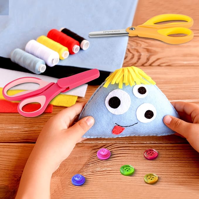 Huhuhero Kids Scissors, Soft Grip Craft Cutting Scissors - Image 7