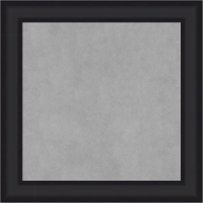 Amanti Art Black Framed Magnetic Board 25x25 Medium Vision Board by AmantiArt