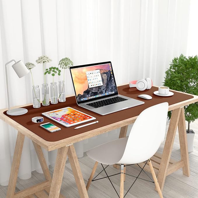 Hsurbtra Desk Pad, 35.5" x 17" PU Leather Desk Mat, XXL Extended Mouse Pad - Image 7