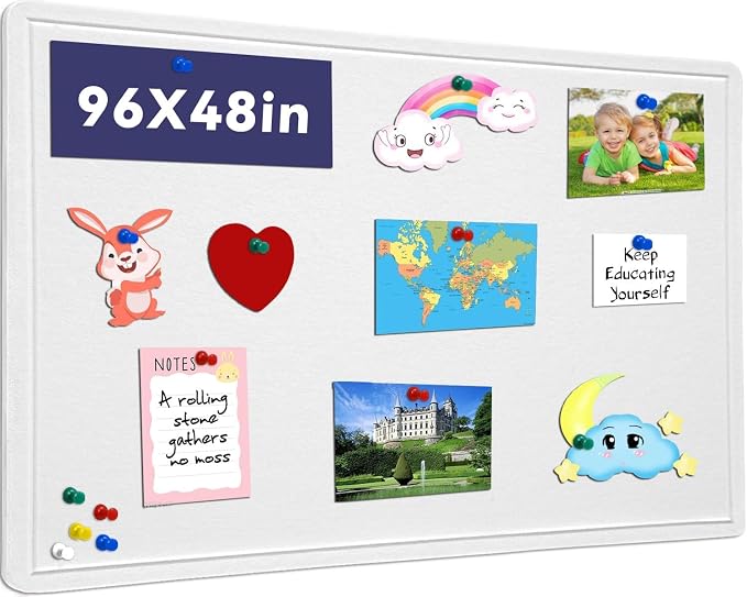 Extra Large Bulletin Board, 96 X 48 inches Cork Board by Hrrtyueg