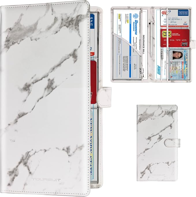 TOURSUIT Car Registration and Insurance Card Holder, Vehicle License Document by TOURSUIT