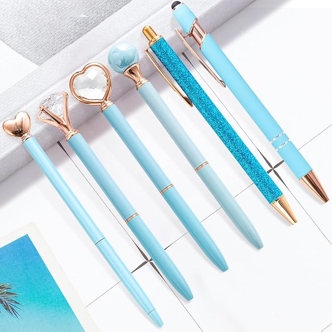 YOXMJDB Fancy Pens for Women, 1.0mm Medium Point Black Ink Smooth Writing Pen - Image 2