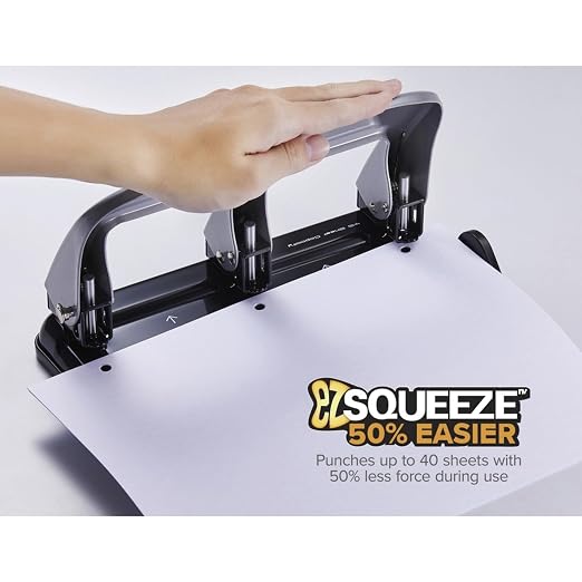 Bostitch Office PaperPro inPRESS 40 Reduced Effort 3-Hole Punch, 40 Sheets - Image 8