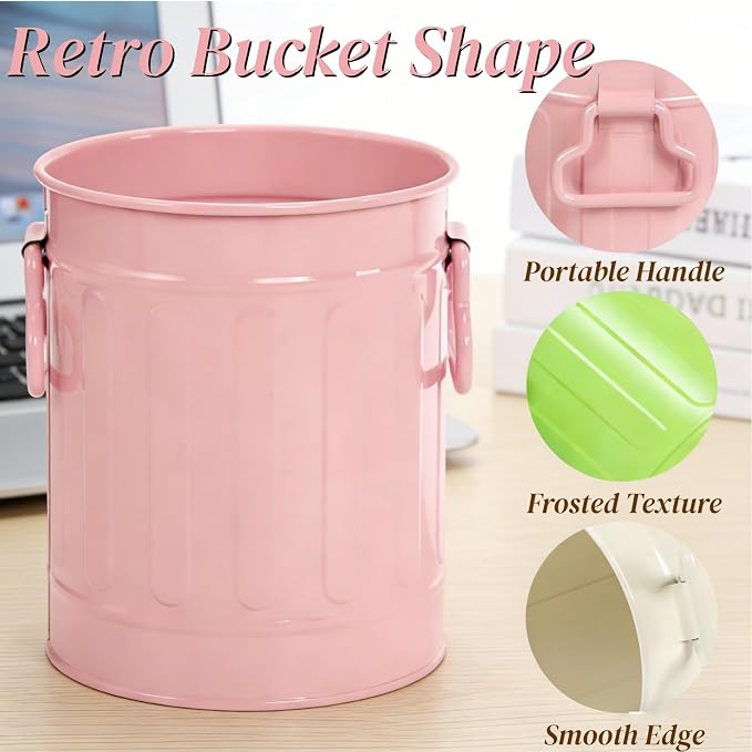 Noamus 9 Pack Metal Pen Holder, Mini Pencil Bucket - Image 3