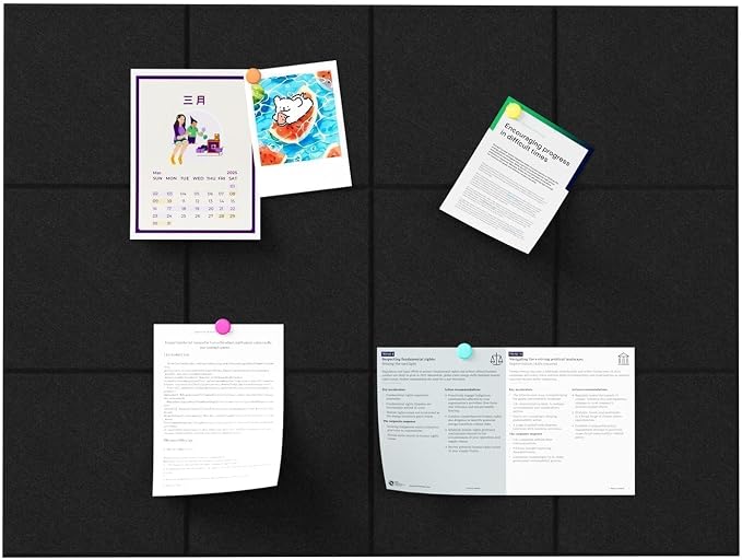 Felt Bulletin Board Tiles, Cork Board Alternative, 48 x 36 in | 0.35 in modular - Image 8