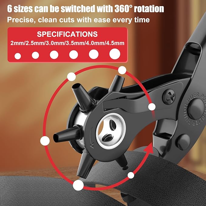 Diyife® Leather Hole Puncher, Full Set Punch Tool Kits - Image 2