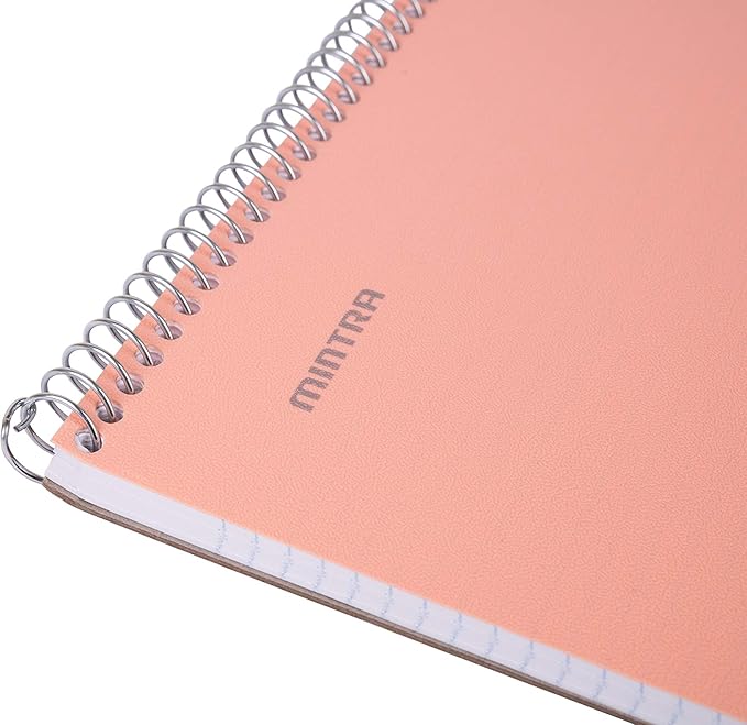 Mintra Office TOP BOUND Durable Spiral Notebooks (Lavender, Salmon, Sage Green, College Ruled 3pk)-DeskLoop Office