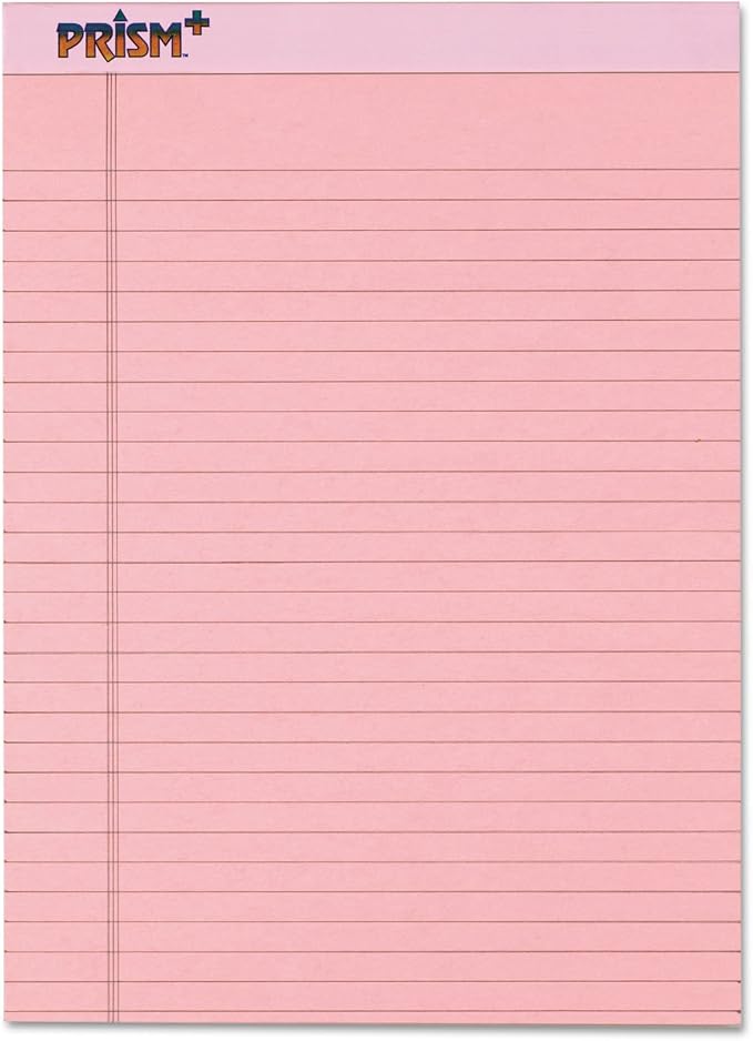 Tops Prism Writing Pads, 8-1/2" x 11-3/4", Legal Rule, Perforated, 50 Sheets by TOPSProducts