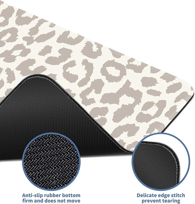 Leopard Print Mouse Pad Large Desk Mat Extended Keyboard Mouse Pad Cute XL - Image 4