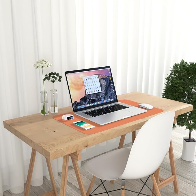 Hsurbtra Desk Pad, 23.6" x 13.8" PU Leather Desk Mat, M Extended Mouse Pad - Image 7