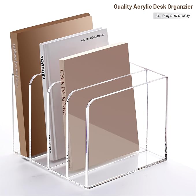 YUXUN Acrylic Magazine Holder, Book Storage-Office/Home/Classroom Organization - Image 7