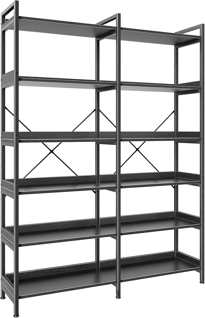 Huuger 6 Tier Bookshelf, Display Bookshelf by Huuger
