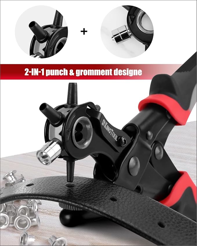 KingTool 2 in 1 Professional Leather Hole Punch - Image 3