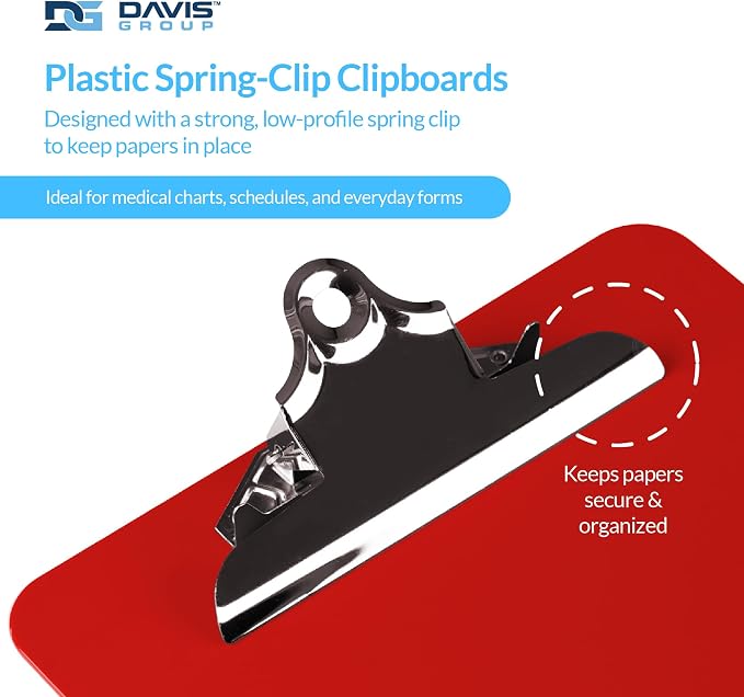 Pack of 6 Plastic Clipboards - Image 2