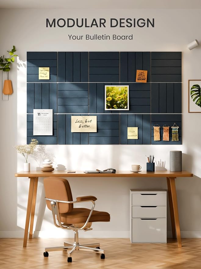 Bumusty Large Cork Board Alternative-36 x 24" Felt Bulletin Board Tiles - Image 6