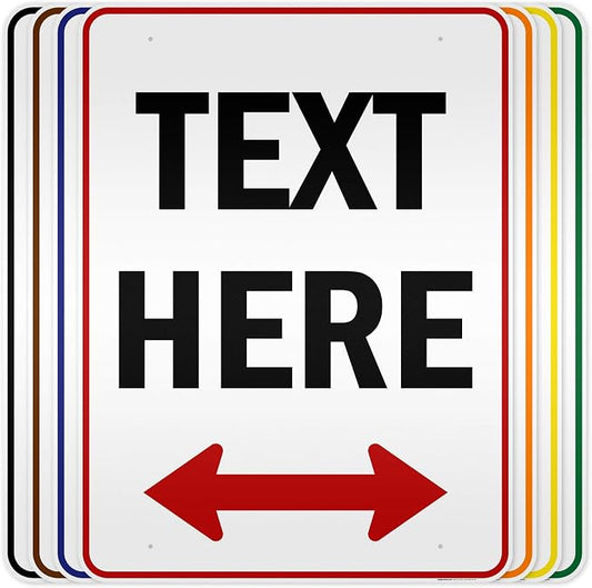 Custom Arrow, Custom Directional Sign, Two Way Arrow, 36x48 Inches, Reflective by MySignCenter