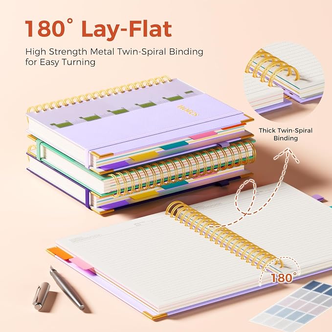 XYark A4 Hardcover Spiral Notebook, 8.5"x11" College Ruled Notebooks - Image 3