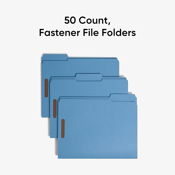 Smead Fastener File Folders, Reinforced 1/3-Cut Tabs, 2 Fasteners, Letter Size - Image 3