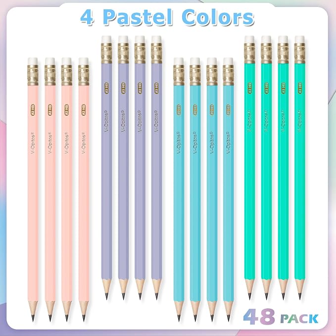 V-Opitos Wood-Cased #2 HB Pencils, 48 Pack Pre-Sharpened Pencils - Image 5