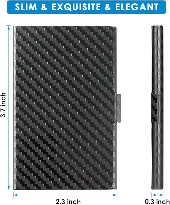 MaxGear Stainless Steel Business Card Holder, Slim Card Case, Buckle Closure - Image 6