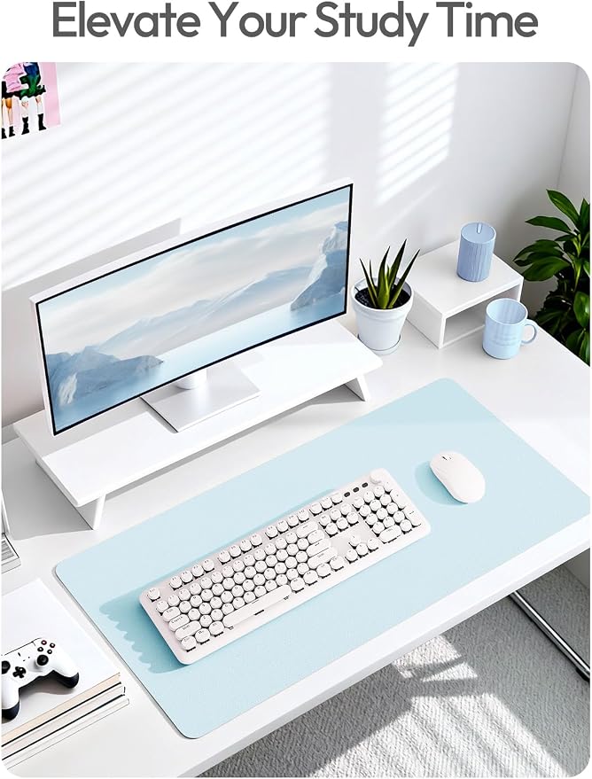 YSAGi Leather Desk Pad Protector, Office Desk Mat, Large Mouse Pad, Non-Slip PU - Image 6