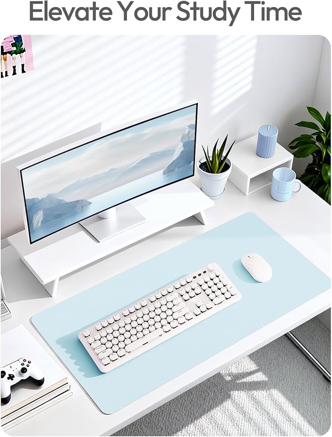 YSAGi Leather Desk Protector, Office Mat, Large Mouse Mat, Non-Slip PU Leather - Image 6