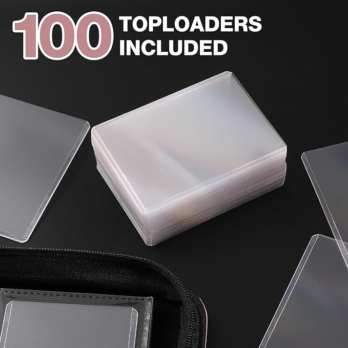 Toploader Binder, Holds 160 Toploaders, 100 Toploaders INCLUDED, 4-Pocket PU - Image 6