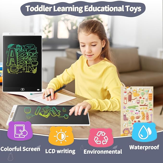 Genialba LCD Writing Board 10 Inches, Colourful Electronic Tablet, Portable - Image 3