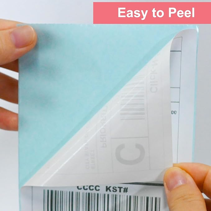 L LIKED 4"x 6" Direct Thermal Labels White Perforated Shipping Labels, 250 per Roll, 20 Rolls - Commercial Grade-DeskLoop Office