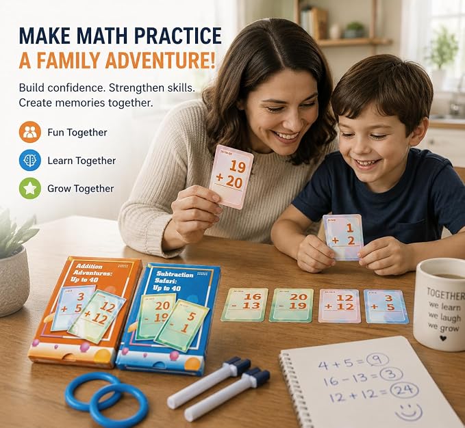 Alened Addition and Subtraction Flash Cards, Math Facts Flashcards 1-20 - Image 4