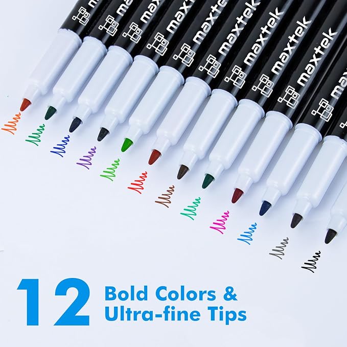 maxtek Dry Erase Markers, 0.7mm Ultra Fine Tip, Low Odor - Image 4