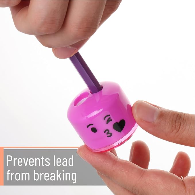 Mr. Pen- Pencil Sharpeners Manual, 24 Pack, Dual Hole, Smiley | Bulk Handheld - Image 5
